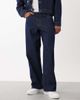 Jack & Jones Jack & Jones Dave wide fit jeans in striped dark wash - part of a set-Blue - 3