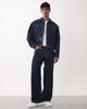 Jack & Jones Jack & Jones denim jacket in striped dark wash - part of a set-Blue - 2