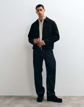 Jack & Jones Jack & Jones double zip short jacket in black