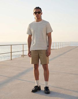 Jack & Jones Jack & Jones drawstring chino shorts in beige-Neutral