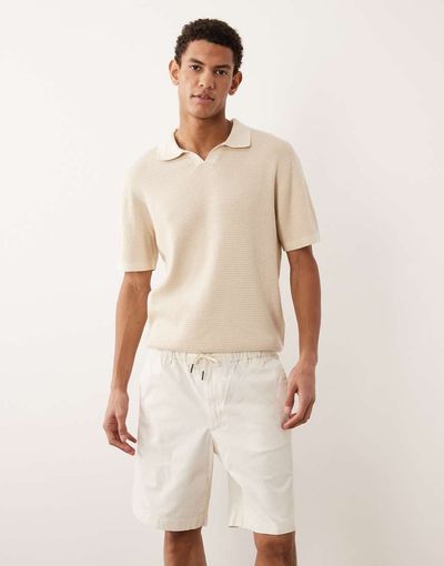 Jack & Jones Jack & Jones drawstring chino shorts in white