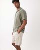 Jack & Jones Jack & Jones drawstring linen blend shorts in cream-White - 3