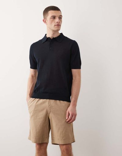 Jack & Jones Jack & Jones drawstring linen mix shorts in beige-Neutral