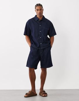 Jack & Jones Jack & Jones drawstring shorts in raw denim - part of a set-Blue