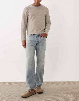 Jack & Jones Jack & Jones Eddie loose fit jeans in light wash-Blue