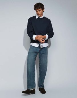 Jack & Jones Jack & Jones Eddie loose fit jeans in mid blue wash