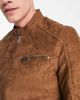 Jack & Jones Jack & Jones Essentials biker jacket in faux suede tan-Brown - 3