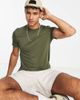Jack & Jones Jack & Jones essentials crew neck T-shirt in cotton in khaki green - 3
