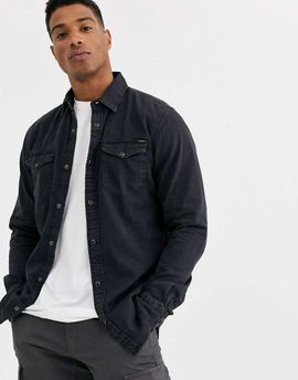 Jack & Jones Jack & Jones Essentials denim shirt in black