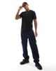Jack & Jones Jack & Jones Essentials longline T-shirt with curve hem in black - 2