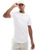 Jack & Jones Jack & Jones Essentials longline t-shirt with curve hem in white - 1