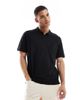 Jack & Jones Jack & Jones Essentials slim fit pique logo polo in black - 1