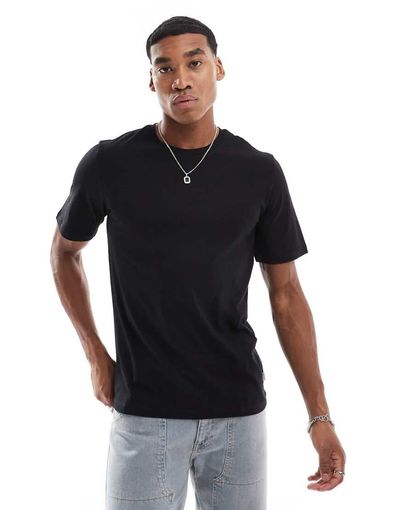 Jack & Jones Jack & Jones Essentials t-shirt in cotton with crew neck in black