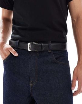 Jack & Jones Jack & Jones faux leather belt in black
