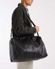Jack & Jones Jack & Jones faux leather travel bag in black - 2