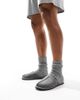 Jack & Jones Jack & Jones faux suede slip on slipper in gray - 1