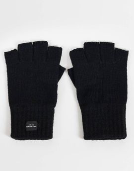 Jack & Jones Jack & Jones fingerless knitted gloves in black
