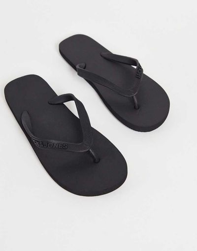Jack & Jones Jack & Jones flip flops in black