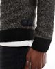 Jack & Jones Jack & Jones half zip knitted sweater with neps in black & beige - 4