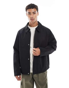 Jack & Jones Jack & Jones harrington jacket with corduroy collar in black
