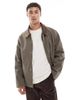 Jack & Jones Jack & Jones harrington jacket with corduroy collar in tan-Brown - 1