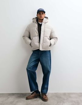 Jack & Jones Jack & Jones hooded puffer jacket in white