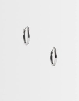 Jack & Jones Jack & Jones huggie hoop earrings in silver