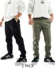Jack & Jones Jack & Jones Intelligence 2 pack slim tapered chino in dusty olive & black-Multi - 1