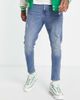Jack & Jones Jack & Jones Intelligence Pete carrot fit jean in light blue with rips - 1