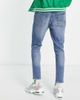 Jack & Jones Jack & Jones Intelligence Pete carrot fit jean in light blue with rips - 2