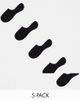 Jack & Jones Jack & Jones invisible socks 5 pack in black - 1
