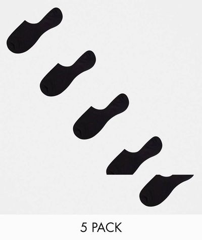Jack & Jones Jack & Jones invisible socks 5 pack in black