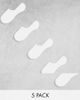 Jack & Jones Jack & Jones invisible socks 5 pack in white - 1