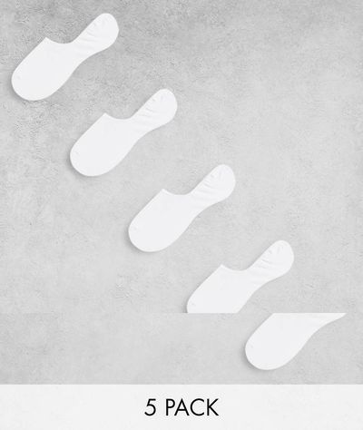 Jack & Jones Jack & Jones invisible socks 5 pack in white