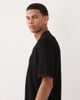 Jack & Jones Jack & Jones knit button up camp collar shirt in black - 4