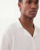 Jack & Jones Jack & Jones knit button up camp collar shirt in cream-White - 4