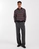 Jack & Jones Jack & Jones knit polo shirt in black and red stripes-Multi - 2