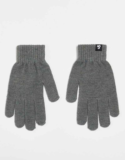 Jack & Jones Jack & Jones knitted gloves in gray