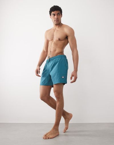 Jack & Jones Jack & Jones logo swim shorts in green blue