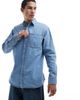 Jack & Jones Jack & Jones long sleeve denim shirt in light blue - 1
