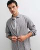 Jack & Jones Jack & Jones micro check flannel shirt in cream and black-WHITE - 1
