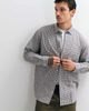 Jack & Jones Jack & Jones micro check flannel shirt in cream and black-WHITE - 3