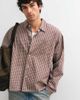 Jack & Jones Jack & Jones micro plaid boxy shirt in brown - 1