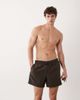 Jack & Jones Jack & Jones mid length swim shorts in brown - 1