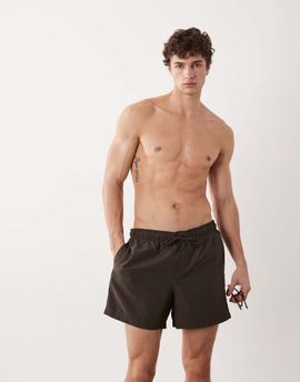 Jack & Jones Jack & Jones mid length swim shorts in brown