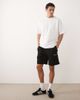 Jack & Jones Jack & Jones orginals logo sweatshirt fabric shorts in black - 1