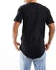 Jack & Jones Jack & Jones Originals 3 pack curve longline t-shirt in white/navy/black-Multi - 3
