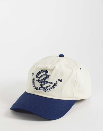 Jack & Jones Jack & Jones originals baseball cap in white and blue
