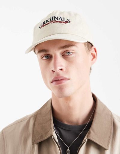 Jack & Jones Jack & Jones originals logo cap in off white