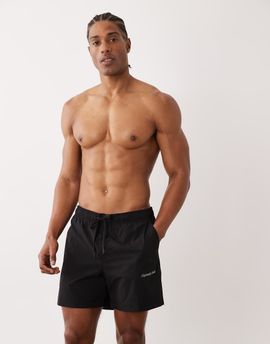 Jack & Jones Jack & Jones originals logo swim shorts in black
